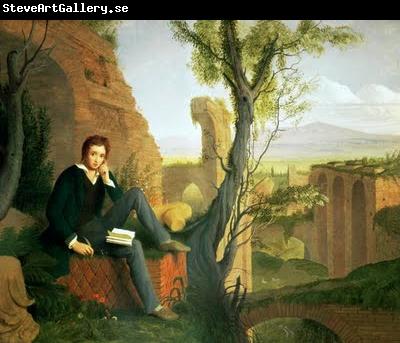 Joseph Severn Posthumous Portrait of Shelley Writing Prometheus Unbound